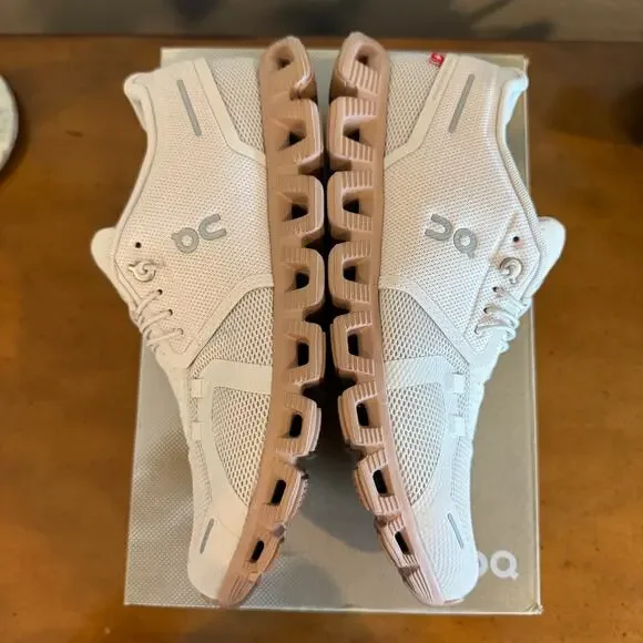 On Running Cloud 5 Sand Rosebrown Women’s 10 Sneakers - Picture 7 of 10